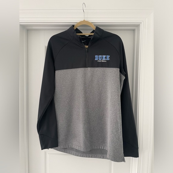 Nike Other - Duke Football Nike Black & Gray Quarter Zip